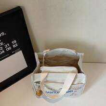 2025 New Canvas Tote Bag For Women, Large Capacity Commuter Handbag, Simple Design For College Students, Shoulder Bag - Multicolor - View 10