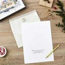 Hallmark Thomas Kinkade - Surtido de tarjetas de Navidad en caja, casas nevadas (40 tarjetas con sobres y sellos de aluminio)(Thomas Kinkade, Paz) - Multicolor - Ver 2