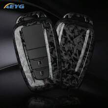 ABS Carbon Fiber Car Key Case Cover For To Yota Prius Camry Corolla CHR C-HR RAV4 Land Cruiser Prado Holder Accessories Keychain