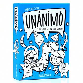 Unanimo kortspel. Unanimo är brädspelet där mental kontakt är grundläggande. Whiteboard-poängtavla för kortspelet på spanska.