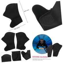 Guantes para Natacin Ajustables Unisex de Neopreno para Entrenamiento de Resistencia Piscina Proteccin Araazos y Pinchazos para Fitness Acutico y Buceo - Negro - Ver 1