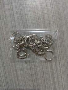 20pcs Loose Leaf Binder Rings, Key Chains, Key Rings, Outer Diameter 2cm, Inner Diameter 1.5cm, Wire Diameter 2mm, Suitable For Index Cards, Flash Cards, Notebooks, Photos, Scrapbooks, Home Office Supplies - Multicolor - View 10