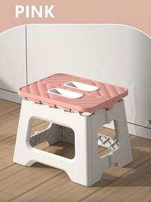 1个便携式折叠凳和脚凳，儿童家用小凳子 - 轻便坚固的方形设计，防滑表面，耐用的PP材质，坚固的A字架，适合室内/室外使用，节省空间的凳子，适用于厨房、浴室、客厅、卧室、露营、烧烤、钓鱼等。 - 彩色 - 查看 17
