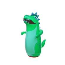 Bolsa de boxeo inflable de dinosaurio colorida - Oscilación vertical, PVC duradero, rosa/verde/amarillo Deportes y diversión, excelente para la sala de juegos, dinosaurio - Multicolor - Ver 5