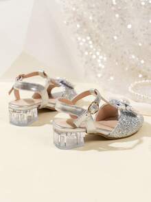 这款儿童梦幻连衣裙式银色珍珠凉鞋适合演出、婚礼、特殊活动、夏季生活、正式场合和户外聚会。 - 銀色 - 查看 5