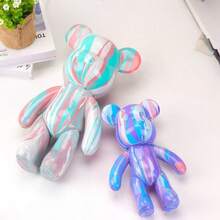 1个白色熊素坯，可用于DIY绘画、流体绘画、熊工艺材料套装 - 彩色 - 查看 2