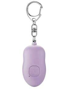 1pc 130dB SOS Alarm Keychain, USB Rechargeable Personal Safety Alarm With LED Light, Suitable For Women, Elderly, Emergency Button, Anti-Wolf, Self-Defense, Home, Car, Gift