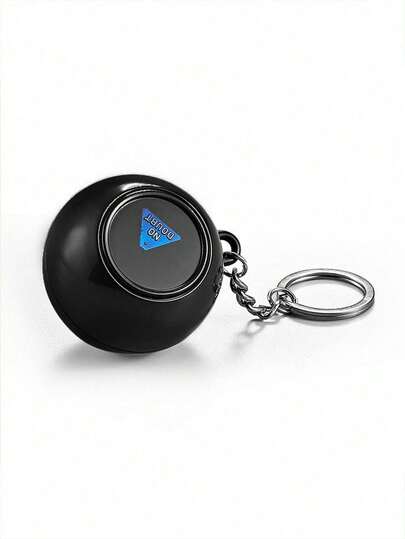 1pc Portable Magic 8 Ball Keychain, Helps You Relax And Make Decisions Easily, Plastic Material, Fun Creative Valentine's Day Gift. Back To School Special Edition Keychain, Black 8 Ball Fortune Teller, Magic Prop, Christmas Keychain, Car Accessory, Bag Charm