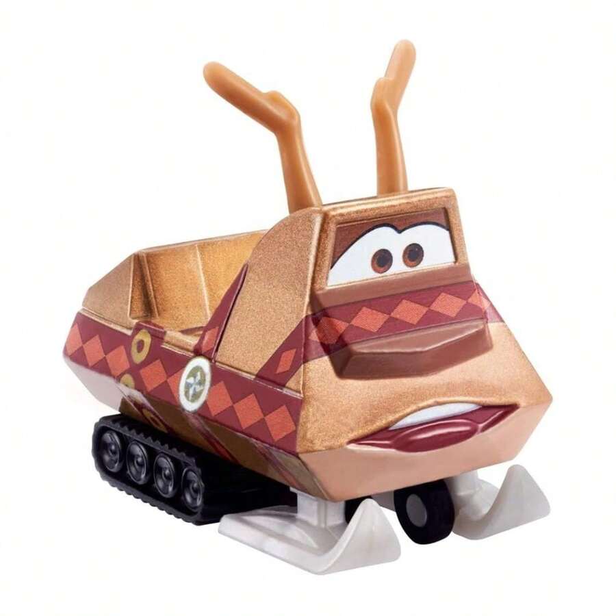 Disney Cars Wintertime Cruisers Scale 1:55 Die-Cast Car Vehicle, Snowmobile - 棕色 - 查看 1