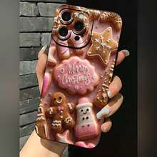 2026 nueva funda de teléfono esmerilada, funda de teléfono diseño de galletas de jengibre de Navidad, feliz Navidad para iPhone 17 14 13 12 11 Pro Max y funda de teléfono  Galaxy S23 S22 S21 S20 Plus, regalo de pareja para él y ella, regalo de vacaciones - Azul Klein - Ver 1