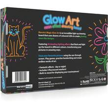 - Glow Art - LED Doodle Board Children - Light Up Drawing Pad, With Glow In Dark Colouring Pens - Battery Powered Magic Drawing Tablet - Light Up Tracing Pad Suitable 5+ - 粉紅色發光藝術板 - 查看 5