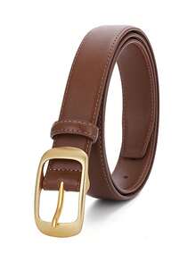 1/2件装女士新款合金牛仔腰带，休闲时尚百搭黑色腰部装饰 - 彩色 - 查看 3