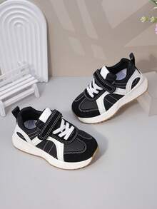 Tênis Esportivos Infantis Colorblock, Tênis Casuais para Corrida para Meninos e Meninas, Tênis Escolares, Fofos para Meninas - Preto - Visão 6