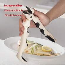 1个升级版三合一多功能耐热碗夹 - 防滑耐热设计，稳固夹持盘子/碗，内置开瓶器，适用于厨房、餐桌、酒店、餐厅，耐用聚丙烯材质，餐盘架，酒店行业，餐饮员工 - 彩色 - 查看 8