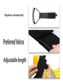 2pcs Heavy Duty Carry Handle Straps, Hook And Loop Fastening Lifting Straps - Black - View 5