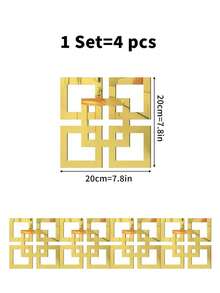 Bộ 2/4 miếng dán gương trang trí hình kim cương bằng acrylic, miếng dán gương acrylic rỗng tối giản cho trang trí nhà cửa, phòng ngủ & phòng tắm, miếng dán gương toàn thân tự dính gắn tường, trang trí phòng, miếng dán tường cá nhân hóa, gương treo tường, gương cho phòng ngủ, phòng tắm, phòng khách. - Nhiều màu - Xem 13