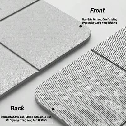 可折叠瑜伽垫，TPE材质折叠旅行健身运动双面垫，适合普拉提和地板运动