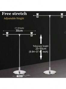 摄影背景架 可调节T型背景框架支撑系统 带夹子，适用于视频工作室 - 本色 - 查看 3