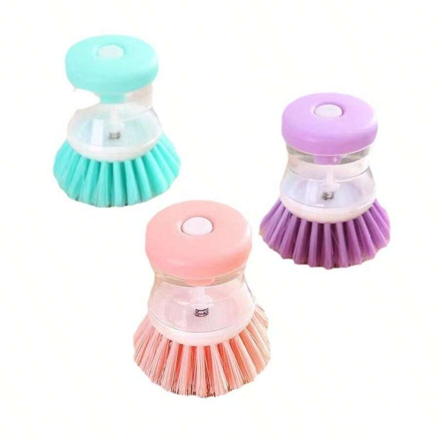 Bàn chải rửa chén tự động có ngăn đựng chất tẩy rửa, bàn chải vệ sinh nhà bếp chống dính dầu mỡ, bàn chải rửa chén bằng bọt biển tự ép - Nhiều màu - Xem 1