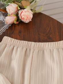 2件套女童夏季吊带背心上衣和裤子套装 - 黃色 - 查看 6