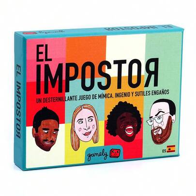 El Impostor - Un juego de mesa de charadas, ingenio y sutil engaño; un juego interactivo para desarrollar la creatividad, las habilidades de improvisación y hacer reír a todos; ideal para sesiones de juego en grupo; juego de cartas en español