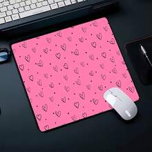 1pc Sweet Heart And Strawberry Pattern Mouse Pad, Long Mouse Pad For Desktop Games, Laptop Mouse Pad, Game Mouse Pad - Multicolor - View 14
