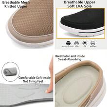 Comfy Breathable Orthopedic Sandals, Men's Slip - on Mules Half Sneakers, Mesh Breathable Half Slip In Sneakers Dark Gray, 10 - inicial - Ver 6