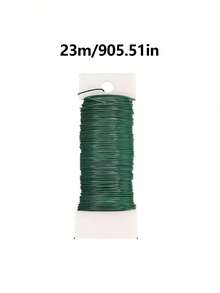 35m Floral Stem Wire, Suitable For Flower Arranging, Valentine's Day, Birthday Gifts, Green Floral Wire - Ideal For Handmade Valentine's Day Crafts, Wreaths, Floral Arrangements, Stem Wire