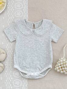 Body blanco para bebé niña, body versátil de verano nuevo - Gris Claro - Ver 2