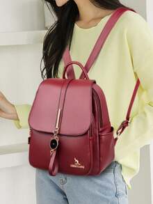 Anti-Theft PU Leather Backpack, Women's Wallet, Multifunctional Fashion Everyday Bag, Multi-Pocket Lightweight Travel Bag, Large Capacity Minimalist Backpack, Convenient Backpack, Suitable For Students, Nurses, Teachers, Business Professionals, Travel, Commuting, Shopping, Office, Dating, Hiking, Training, Work, Birthday Gift, Holiday Gift, Backpack - Multicolor - View 9