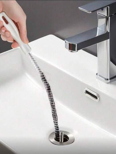 1/2/3/4/5Pcs Drain Cleaning Tool Set , Includes Flexible Drain Remover And Brush, Hair Clog Remover For Sink, Shower, And Bathtub, Effectively Captures Hair And Cleans Pipes For Kitchen And Bathroom