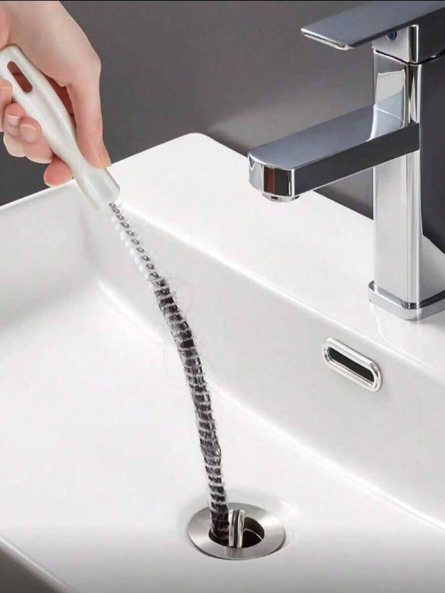 1/2/3/4/5Pcs Drain Cleaning Tool Set , Includes Flexible Drain Remover And Brush, Hair Clog Remover For Sink, Shower, And Bathtub, Effectively Captures Hair And Cleans Pipes For Kitchen And Bathroom - Multicolor - View 1