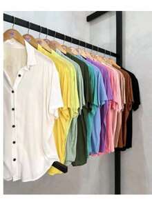 Women Blouses - 駝色 - 查看 11