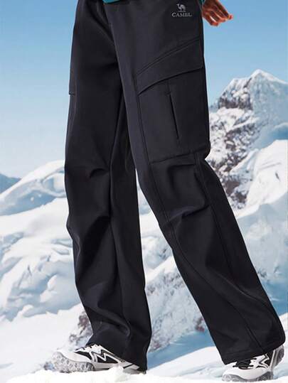 CAMEL CROWN Men's Outdoor Waterproof Elastic Pants With Paratrooper Belt, Suitable For Autumn/Winter