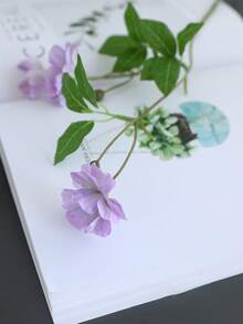 1pc Artificial Phalaenopsis Orchid, Lily & Peony Bouquet, Indoor Decoration For Living Room, Dining Table, Photography Prop, High-End Fake Flowers - Dew Lotus - View 11