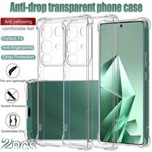 Transparent Shock-Proof Phone Case For Infinix, T, Ecno Phones. This Phone Case Features A Simple Solid Color Design And Can Be Used As A Protective Cover. It Has A Four-Corner Shock-Proof Transparent Structure Made Of TPU Material. - Transparent Air Cushion - View 64