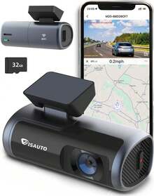 C10 Dashcam para Auto, Camara para Carro con WiFi 2.5 k, CAM para Automovil Interior con Visión Nocturna, Tarjeta de 32, Sensor G, Monitor de Aparcamiento - 1 - Ver 1