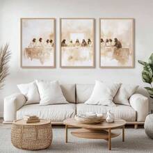 Jess arte de pared, lona religioso, arte de pared, arte cristiano, decoracin de pared, pster de Dios, fotos bohemias, hojas de Jess, pintura de la Biblia de las ovejas, para sala de estar, - 16x24 Inch No Frame + Arte de la última cena - Ver 4