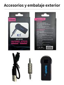 Receptor Bluetooth auxiliar para coche,Adaptador 2 En 1 Inalámbrico 5.0 Para Recepción De 3.5mm, Receptor De Manos Libres Para Auriculares Y Música Del Auto, Adaptador De Audio Auxiliar, convertidor de Audio, receptor estéreo manos libres para teléfono móvil. - Negro - Ver 12
