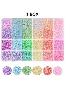 Bộ hạt cườm 4mm, hạt cườm dùng làm trang sức, vòng tay, dây chuyền, bông tai tự làm, quà tặng tình bạn, hạt thủ công. - Bộ hạt gạo - Xem 18