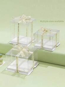1 Hộp Quà Tặng Tiệc/Ngày Lễ Trong Suốt, Chất Liệu PET Dày 1/2/3 Lớp (Bao gồm 1 Dây Ruy Băng Trắng Ngẫu Nhiên), Thích Hợp Cho Tiệc Sinh Nhật, Bánh Cưới, Bó Hoa, Đồ Sưu Tầm, Đồ Ăn Vặt, Quà Tặng, Giáng Sinh, Năm Mới, Ngày Valentine, Ngày của Mẹ, Lễ Tạ Ơn - Nhiều màu - Xem 3