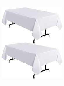 半件装白色纯色布艺桌布，涤纶材质，简约现代餐桌布，高端北欧风咖啡桌布 - 彩色 - 查看 16