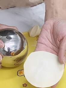 不锈钢饺子擀面杖，米色擀面杖，新型家用压力擀面工具，多功能球