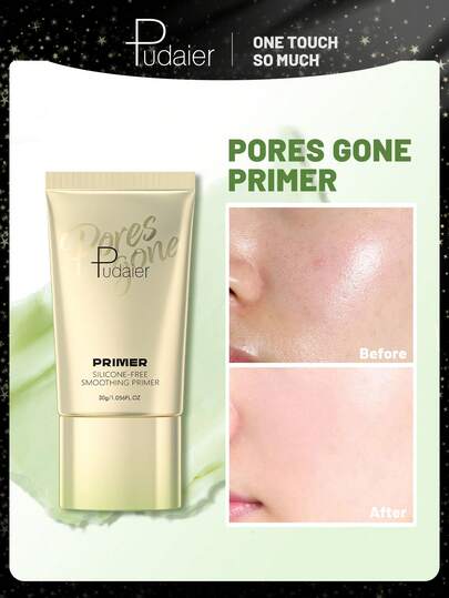 Pudaier Gel de imprimación ocultadora de control de grasa - Imprimación de poros invisible, cubre imperfecciones, maquillaje de larga duración, nutre y hidrata la piel.