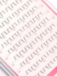 80 Clusters Individual Cluster Lashes DIY Lash Extension Crossed Wispy Soft Daily Cluster Lashes Thin Band Natural False Eyelashes Lash Clusters, Eyelash Clusters, Individual Eyelashes,Lashes,Fake Lashes - Black - View 11