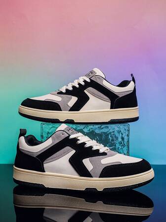 Fashionable Casual Sneakers, Flat Lace-Up Men's Shoes,Comfortable, Lightweight And Versatile Street Style