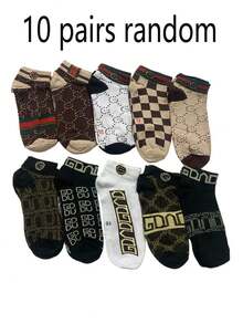 5 đôi tất ngắn kiểu Pháp unisex, tất thuyền nhẹ, thoáng khí, sang trọng, thời trang, đa năng cho mùa hè, món quà Giáng sinh và Ngày Valentine lý tưởng cho gia đình. - Nhiều màu - Xem 4