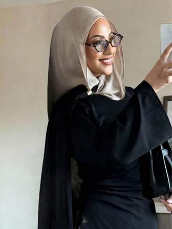 1pc Women's Bohemian Style Ombre Print Hijab, Autumn/Winter Street Fashion Scarf, Suitable For Daily Wear