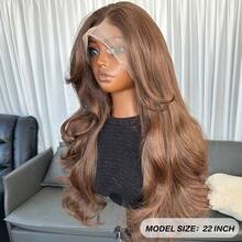 Kanekalon Futura Hair Light Brown 13x6 Synthetic Lace Front Wigs For Women 22 Inch Long Straight Glueless Kanekalon Hair Resistant Synthetic Hair Wigs Free Part 150% Density For Women Daily Party Vacation Holiday Use Easy To Install And Take Off For Beginners - Light Brown - View 5