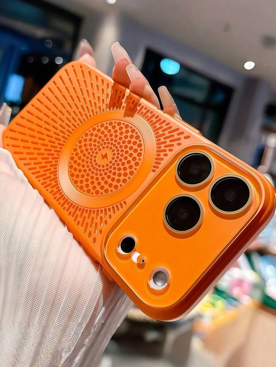 1 Ốp lưng bảo vệ ống kính bằng kính thoáng khí từ tính tương thích với iPhone 17 Pro Max 17 Pro Air 16 15 14 13 12 Pro Max Plus Ốp lưng cứng chống sốc sạc không dây